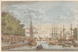ミデルバーグ港、1790年頃 ミデルバーグ港 / Le port de Middelburg (オブジェクトのタイトル) 作： Carel Frederik Bendorp (I)