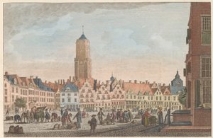 ユトレヒトのノイデ、1790年頃 De Neude in Utrecht / Marché dite Neude à Utrecht (オブジェクトのタイトル) 作： Carel Frederik Bendorp (I)