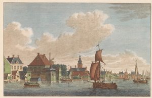 ウェストザーンダム、1790 年頃 ビネン ザーンから西ザーンダムの教会へ / Saan Interieur Prize du Coté de L