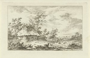 納屋で熊手を持つ男 風景 (A-F) (連載タイトル) 作： Carel Lodewijk Hansen