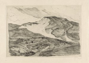 網を広げる女性と砂丘の景色 作： Carel Nicolaas Storm van 