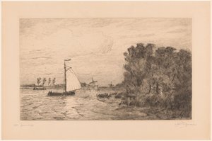 Weesp近くのVechtの眺め La Vecht pres Weesp (原題)
