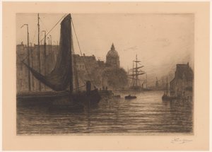 夜のドルドレヒトの港 Port a Dordrecht, soir (原題) 作： Carel Nicolaas Storm van 