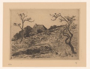 マーターボーン近くの丘の後ろの家 作： Carel Nicolaas Storm van 