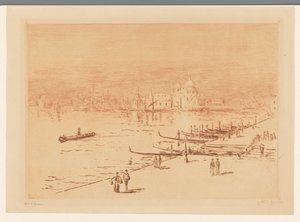 ベニスのウォーカーと岸壁 作： Carel Nicolaas Storm van 