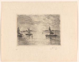 日没時のラグーン 作： Carel Nicolaas Storm van 