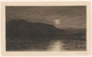 ヴィラ カプレーラの月明かりの下の風景 作： Carel Nicolaas Storm van 