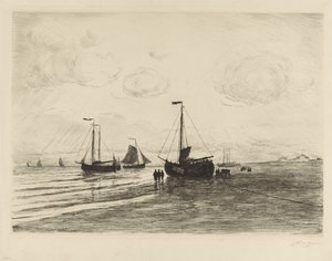 カトワイクのビーチにて 作： Carel Nicolaas Storm van 