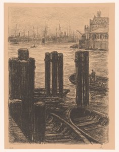 ハンブルク港の杭工事 作： Carel Nicolaas Storm van 