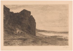 Rotskust bij Veules ヴール近くの断崖、ノルマンディー海岸 (原題) 作： Carel Nicolaas Storm van 