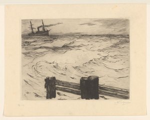 海の蒸気船 作： Carel Nicolaas Storm van 