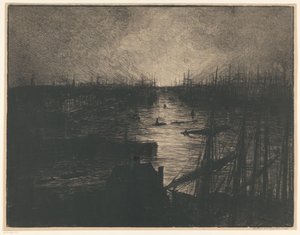 ハンブルク港 作： Carel Nicolaas Storm van 