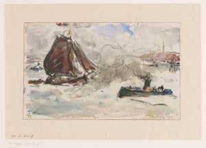 ハンブルク港の乱流 作： Carel Nicolaas Storm van 