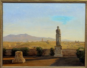 マッテイ荘からのパノラマ。カール・クリスチャン・コンスタンティン・ハンセン（1804-1880）の絵画