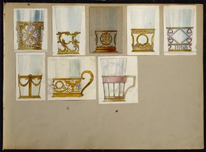 カール・ファベルジェの家のデザインセレクション（鉛筆・水彩・紙 作： Carl Fabergé