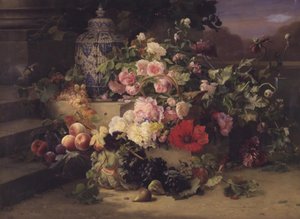 果物と花の絵 作： Carl Balsgaard