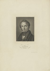 化学者Justus von Liebigの肖像c。 1840。