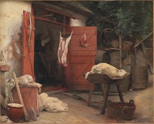 ヘレベックの食肉処理場 作： Carl Bloch