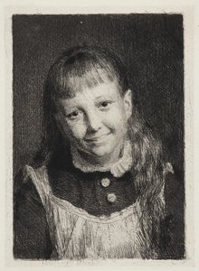 笑う少女。 Ida Alma Blochの肖像 作： Carl Bloch