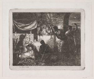 羊飼いの礼拝 作： Carl Bloch