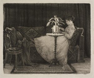 読書婦人 作： Carl Bloch