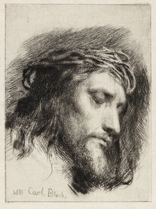いばらの冠キリストの頭 作： Carl Bloch