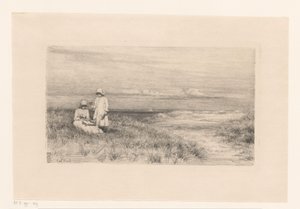 砂丘の女性と少女 作： Carl Bloch