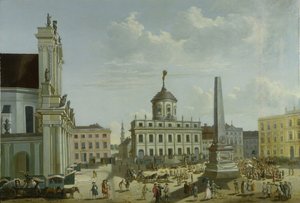 市庁舎の眺め、1772 作： Carl Christian Baron