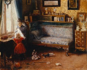 母を助ける、1892 作： Carl Christian Ferdinand Wentorf