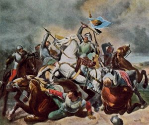 ニュルンベルガーと戦うアルブレヒト・アキレス 作： Carl Constantin Steffeck