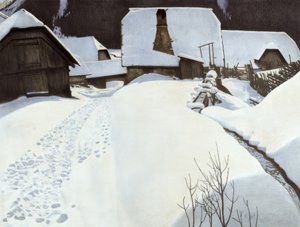 冬の農家 作： Carl Ederer