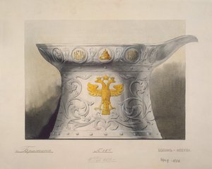カップのデザイン。 1910年代、ロマノフ王朝300周年を記念する贈り物 作： Carl Edvard Bolin company