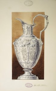 水差しのデザイン。シリーズマリア・パブロヴナの王女の持参金、1907-1908 作： Carl Edvard Bolin company
