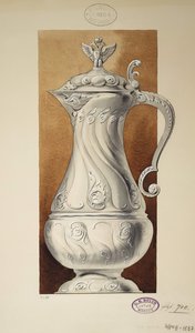 ワイン水差しのデザイン。シリーズマリア・パブロヴナの王女の持参金、1907-1908 作： Carl Edvard Bolin company