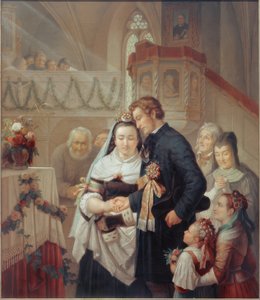 ロンドルフ教会での挙式 作： Carl Engel von Rabenau