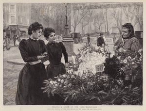 スミレ-パリの並木道の風景」（パリ、シャン・ド・マルスのサロンでの絵画）（リトグラフ 作： Carl Ernest von Stetten
