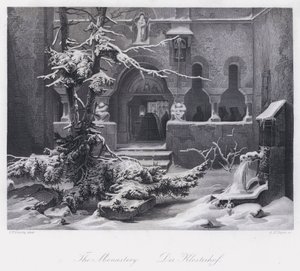 The Monastery（エングレービング 作： Carl Friedrich (after) Lessing