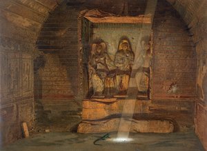 エルザブの墓、GWザイツが制作した24のイラストの1つで、1873年頃に印刷 作： Carl Friedrich Heinrich Werner