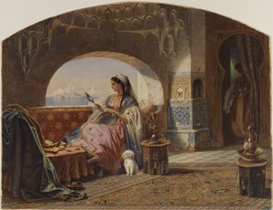 タンバリンを持った美女 作： Carl Friedrich Heinrich Werner