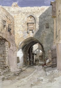 デイビッド通り、エルサレム、1862 作： Carl Friedrich Heinrich Werner
