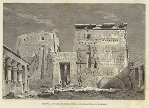 エジプト-フィラエ島のイシス神殿の列柱 作： Carl Friedrich Heinrich Werner