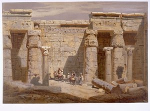 ヴァンメディネト神殿、テーベ、1874 作： Carl Friedrich Heinrich Werner
