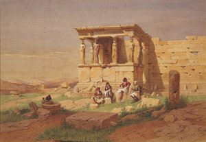 エレクテイオン。カリャティダスのポーチ、1877 作： Carl Friedrich Heinrich Werner