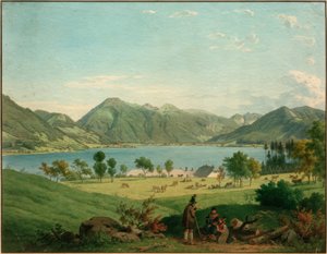 カルテンブルンの近くにあるテーゲルンゼー湖 作： Carl Friedrich Heinzmann