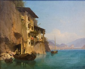 ガルダ湖のポナーレ居酒屋 作： Carl Friedrich Heinzmann