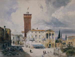ピアチェンツァの市場 作： Carl Georg Anton Graeb
