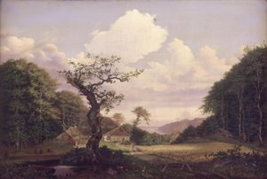 Hørsholm近くのSjælsøを望む風景 作： Carl Georg Scheuermann