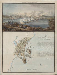 1809 年 8 月 20 日のラタンでの事件の図と地図 作： Carl Gustaf Gillberg