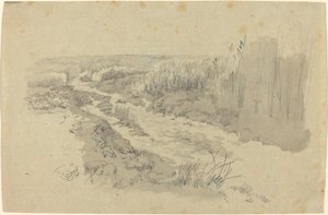 ライプツィヒ近郊の野原を通る道 作： カール・グスタフ・カルス