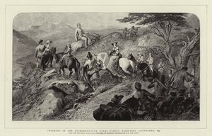 高地の朝、1853年にロッホナガルに上る王室 作： Carl Haag